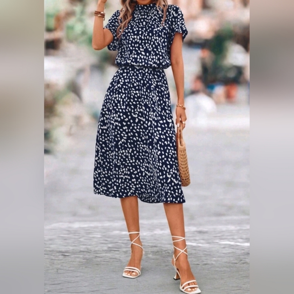 Blue A Line Dress